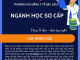 Tuyển sinh sơ cấp